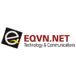 Logo chữ đỏ EQVN.NET kích thước vuông