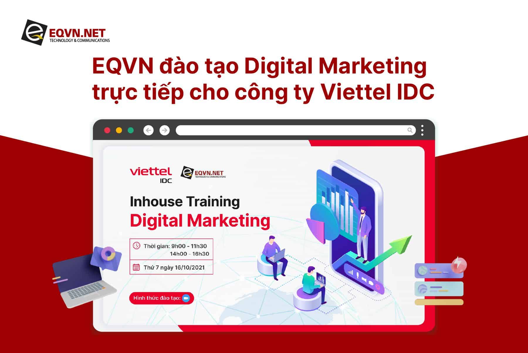 EQVN và Viettel IDC hợp tác đào tạo nội bộ Digital Marketing