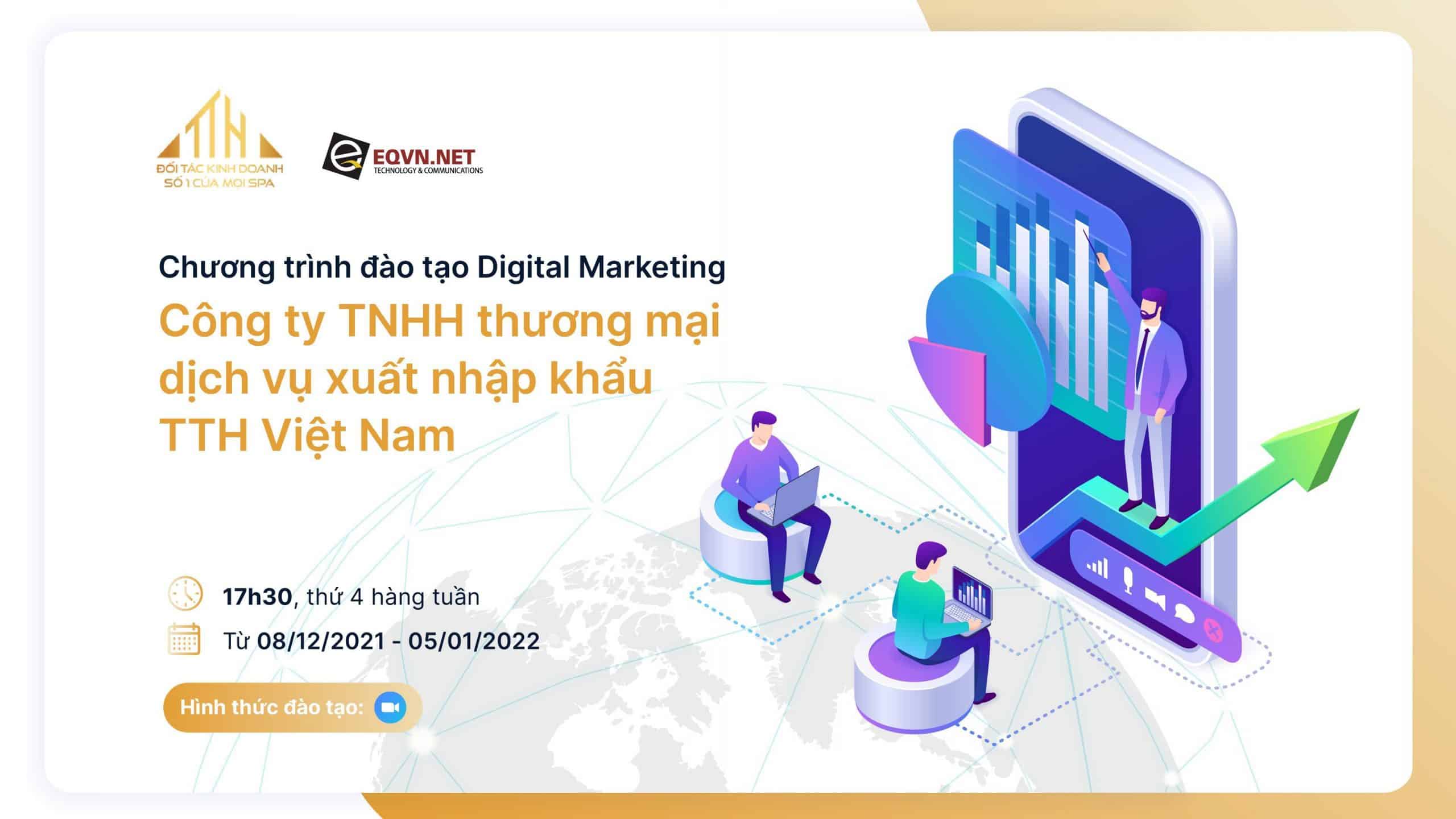 EQVN đào tạo Digital Marketing trực tiếp cho công ty TTH Việt Nam