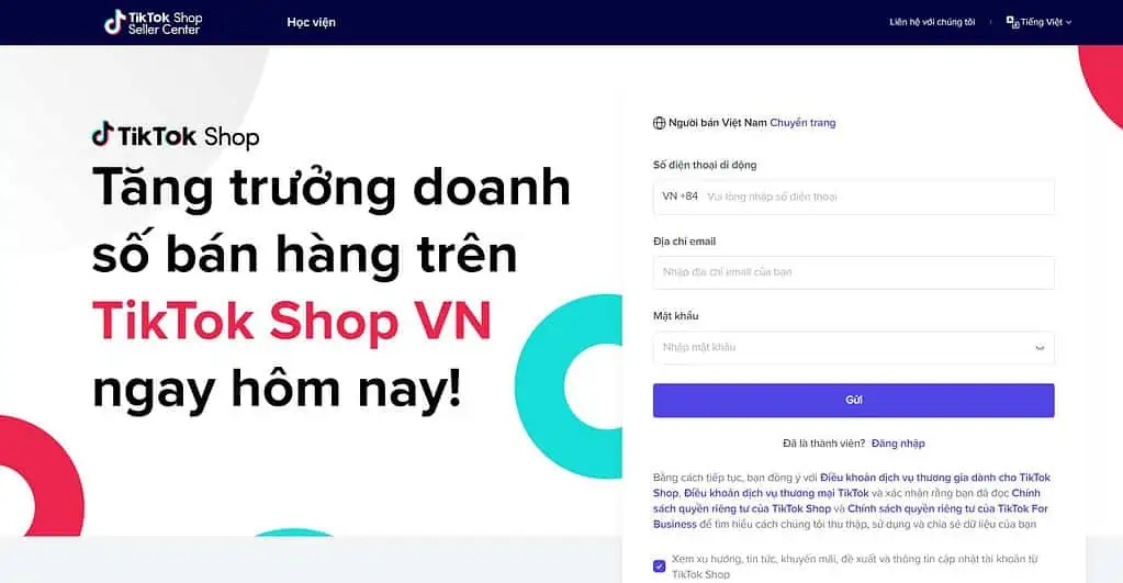 Hướng Dẫn Chi Tiết Cách Bán Hàng Trên TikTok Shop Cho Người Mới 5 tạo tài khoản bán hàng trên tiktok shop