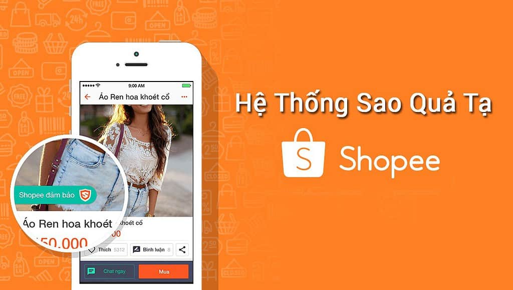 Hệ thống sao quả tạ Shopee