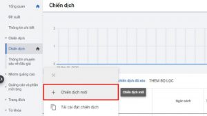 Nhấp chọn “Chiến dịch mới”