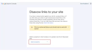 Disavow link bằng Google Search Console