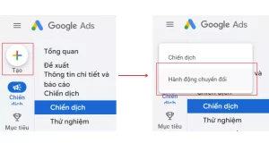 Cài đặt chuyển đổi trên Google Ads cách 1