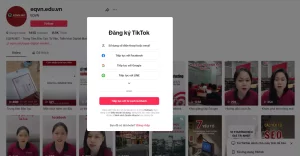 Đăng kí tài khoản TikTok trên máy tính