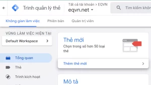 Thêm thẻ mới trong Google Tag Manager