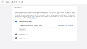 Thiết lập liên kết với tài khoản Google Ads