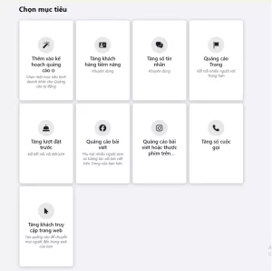 Mục tiêu chiến dịch Facebook là gì ?