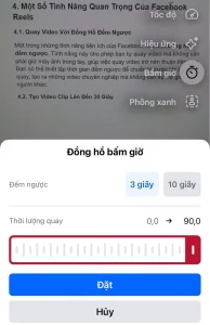 Quay Video Với Đồng Hồ Đếm Ngược