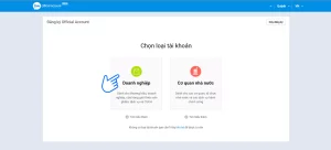 Chọn Tài khoản doanh nghiệp