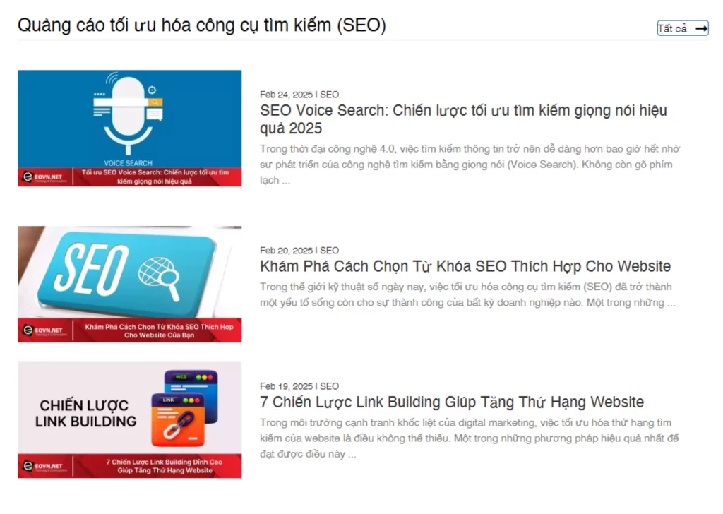 Chỉnh sửa & tối ưu nội dung