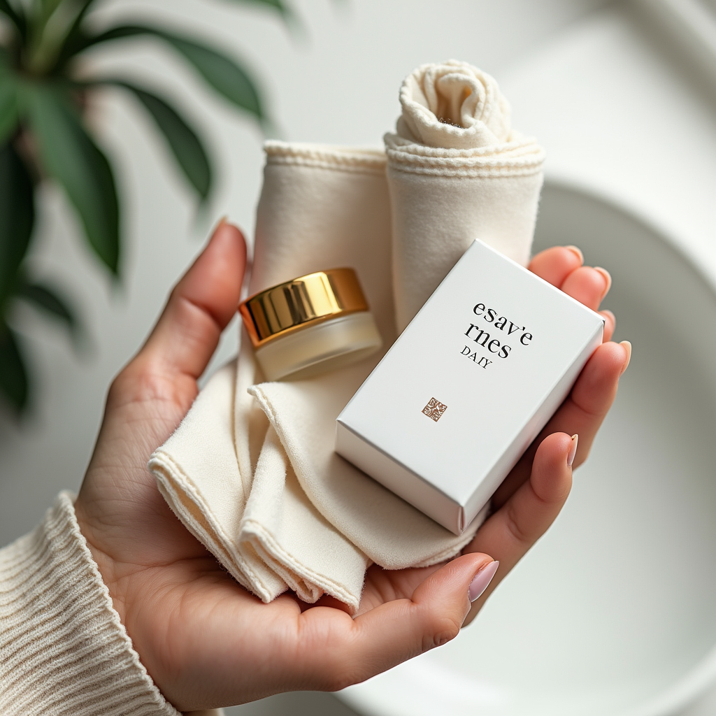 A visually compelling image showcasing tangible elements that enhance a service experience, such as elegant packaging, a well-designed website, and a clean, modern service environment. The focus should be on creating trust and confidence in the service provider.