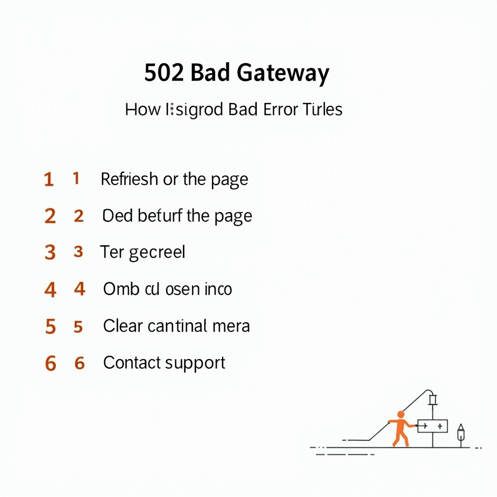A clean, minimalist graphic showing a step-by-step guide to troubleshooting a 