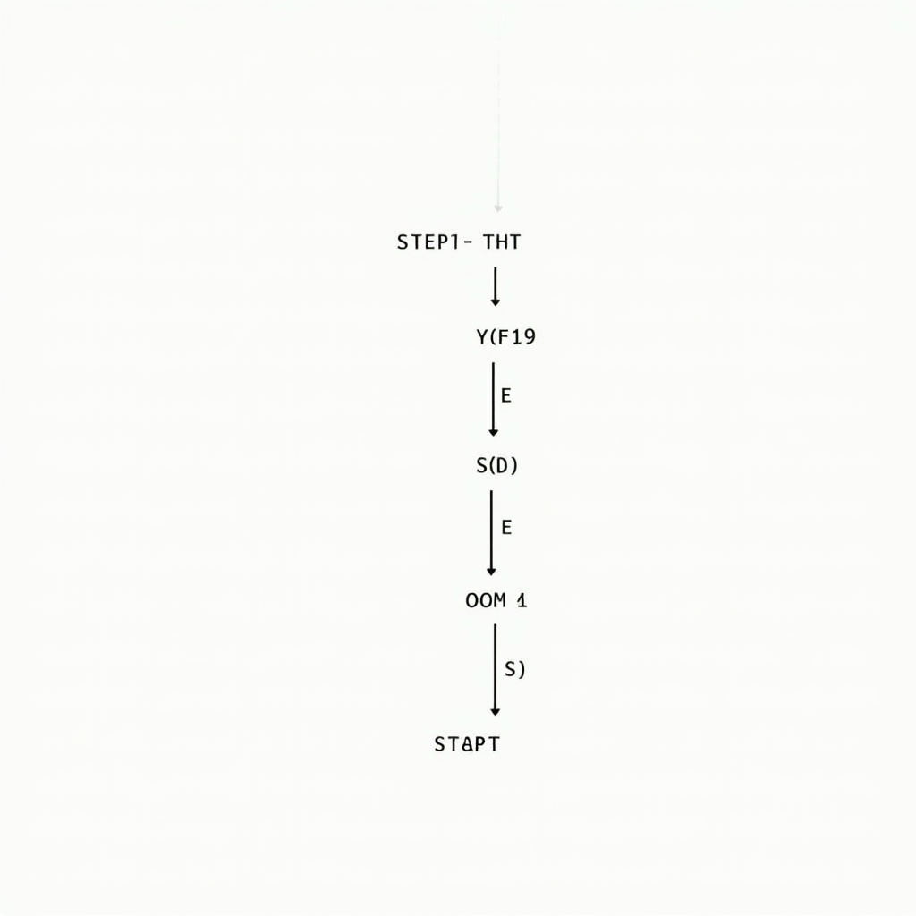 A flowchart illustrating a sequence of actions triggered by the