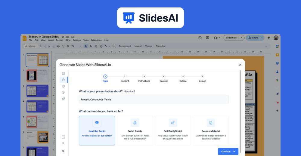SlidesAI - tiện ích AI tạo slide ngay trong PowerPoint, Google Slides