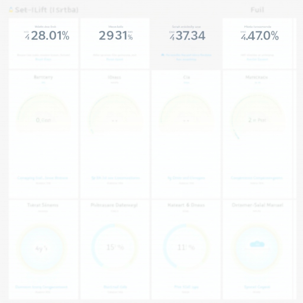 A visually appealing dashboard displaying key performance indicators (KPIs) for a digital marketing campaign, including website traffic, conversion rates, and social media engagement. Use vibrant colors and clear data visualization.